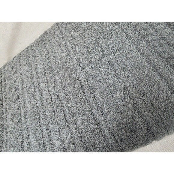 Barefoot Dreams CozyChic Cable Throw Blanket – Carbon (45" x 60") - Picture 7 of 8